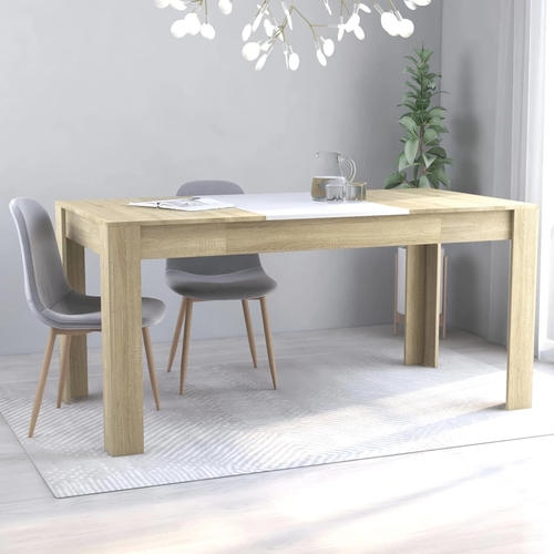 White Dining Table 63"x31.5"x30" - Durable Chipboard Design