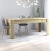 White Dining Table 63"x31.5"x30" - Durable Chipboard Design