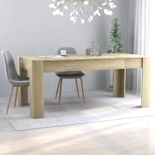 White Dining Table 63"x31.5"x30" - Durable Chipboard Design