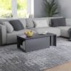 Modern White Coffee Table with Spacious Top, 59.1"x19.7"x13.8"