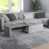Modern White Coffee Table with Spacious Top, 59.1"x19.7"x13.8"