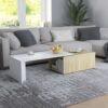 Modern White Coffee Table with Spacious Top, 59.1"x19.7"x13.8"