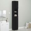 Tall White Bathroom Cabinet with Shelves and Doors