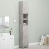 Tall White Bathroom Cabinet with Shelves and Doors