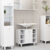 Compact White Bathroom Cabinet with Door and Compartments