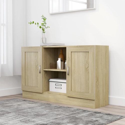 Sideboard White 47.2"x12"x27.6" Chipboard