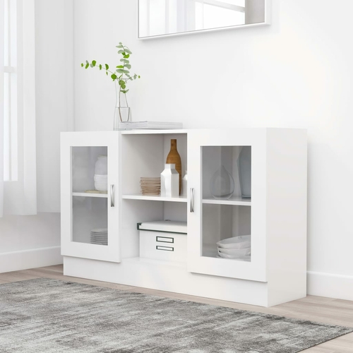 Sideboard White 47.2"x12"x27.6" Chipboard