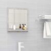 White Bathroom Mirror with Shelf 15.7"x4.1"x14.6"