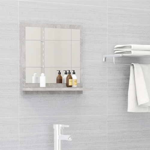 White Bathroom Mirror with Shelf 15.7"x4.1"x14.6"