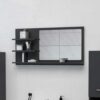 Bathroom Mirror White with Shelves - 35.4"x4.1"x17.7"
