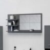 Bathroom Mirror White with Shelves - 35.4"x4.1"x17.7"