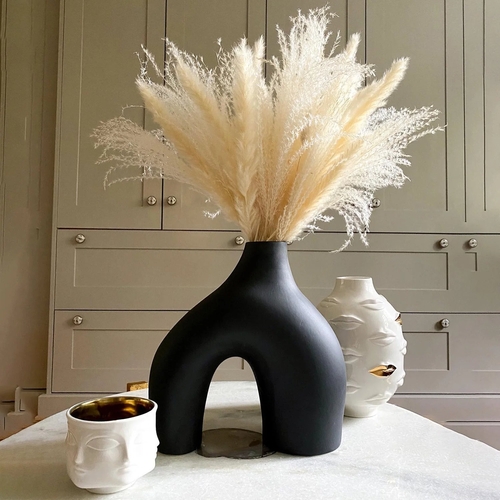 Handpainted Glass Vase for Flowers | Gentle Art Oval Vase