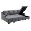 Upholstery Sleeper Sectional Sofa with Storage Chaise