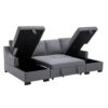 Upholstery Sleeper Sectional Sofa with Storage Chaise