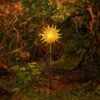 SolarEra Garden Stake Solar Lights Outdoor Sun Decor Crackle Glass