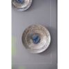 Silver Textured Oversized Disc Wall Decor for Living Room & Bedroom