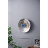 Silver Textured Oversized Disc Wall Decor for Living Room & Bedroom