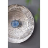 Silver Textured Oversized Disc Wall Decor for Living Room & Bedroom