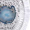 Silver Textured Oversized Disc Wall Decor for Living Room & Bedroom