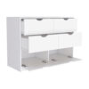 Bennett 2 Piece Bedroom Set, Nightstand + Dressera, White Finish