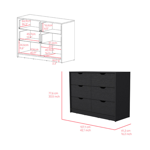 Bennett 2 Piece Bedroom Set, Nightstand + Dresser