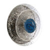 Silver Textured Oversized Disc Wall Decor for Living Room & Bedroom