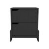Nightstand Brookland, Bedside Table with Double Drawers
