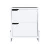 Nightstand Brookland, Bedside Table with Double Drawers