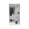 White Dover Armoire with Four Shelves and Drawer