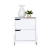 Nightstand Brookland, Bedside Table with Double Drawers