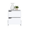 Nightstand Brookland, Bedside Table with Double Drawers