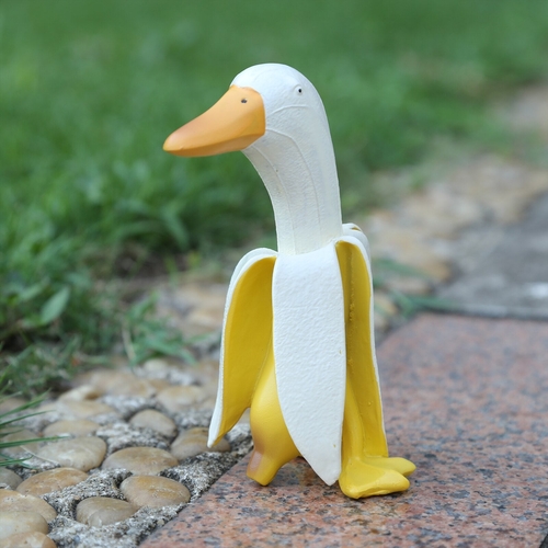 Banana Duck Art Statue - Funny Garden Yard Outdoor Decor