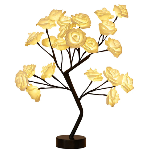 LED Rose Flower Table Lamp with USB/Battery Options