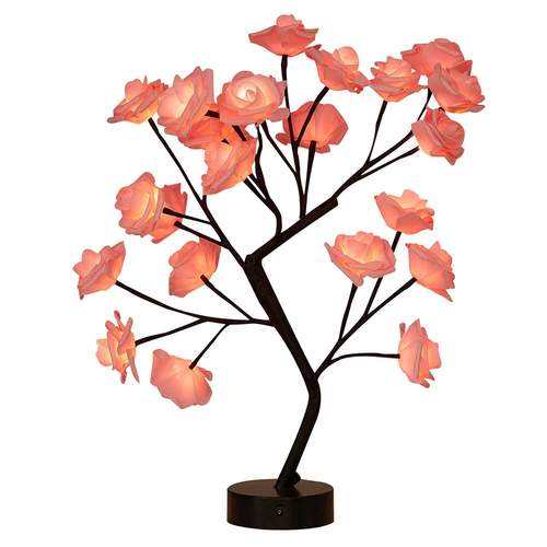LED Rose Flower Table Lamp with USB/Battery Options