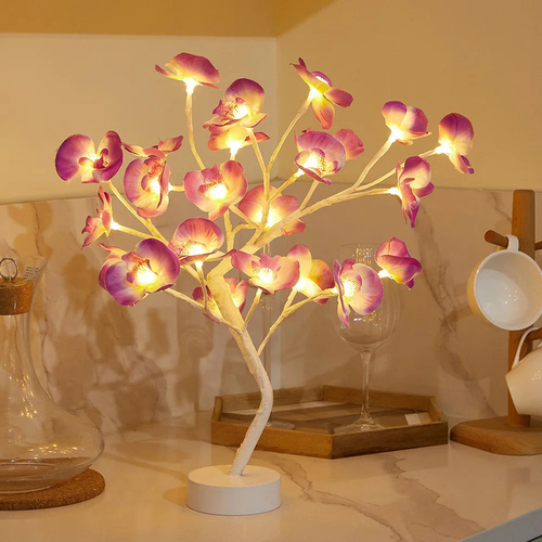 LED Rose Flower Table Lamp with USB/Battery Options