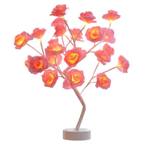 LED Rose Flower Table Lamp with USB/Battery Options