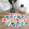 Colorful Kids Playroom Round Rug – Washable & Soft