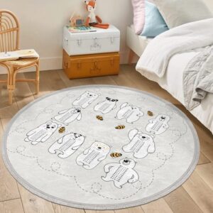 Teddy Bear Nursery Rug – Decorative & Washable