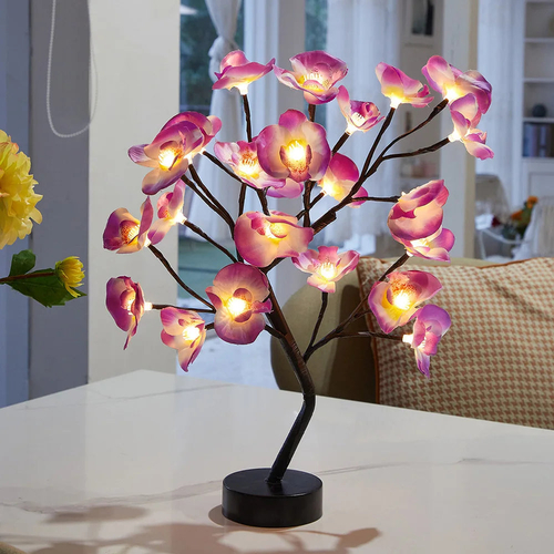 LED Rose Flower Table Lamp with USB/Battery Options