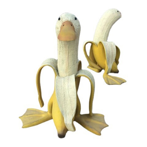Banana Duck Art Statue - Funny Garden Yard Outdoor Decor