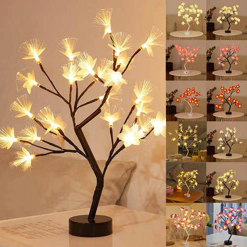 LED Rose Flower Table Lamp with USB/Battery Options