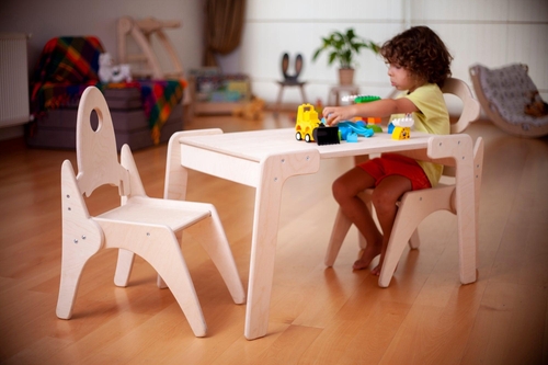 Montessori Table and Chair Set for Independent Learning