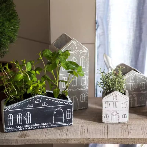 Minimalist TinyHome Clay Planters - Stylish & Durable Design