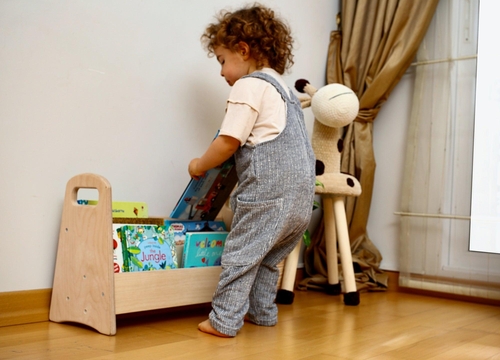 Small Wooden Kids Bookshelf for Easy Organization