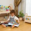 Large Wooden Montessori Bookshelf for Kids