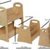 Large Wooden Montessori Bookshelf for Kids