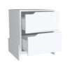 Nightstand Brookland, Bedside Table with Double Drawers
