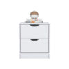 Bennett 2 Piece Bedroom Set, Nightstand + Dressera, White Finish