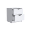 Bennett 2 Piece Bedroom Set, Nightstand + Dressera, White Finish