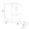 Modern Black Bathroom Vanity with Double Doors and Drawer